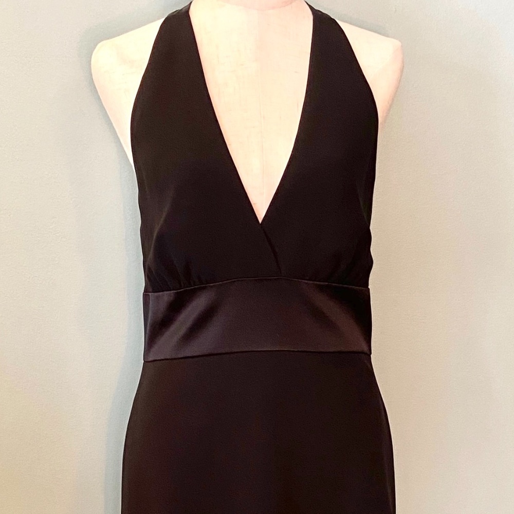 Black Halter V-Neck Cocktail Dress Size 12